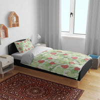 Anthurium Pikake Ti Leaf Palaka Bedding Set Green Version