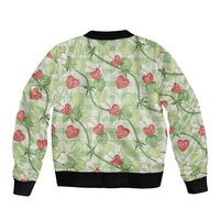 Anthurium Pikake Ti Leaf Palaka Bomber Jacket Green Version