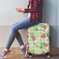 Anthurium Pikake Ti Leaf Palaka Luggage Cover Green Version
