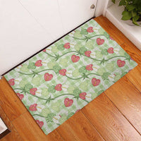 Anthurium Pikake Ti Leaf Palaka Rubber Doormat Green Version