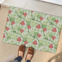 Anthurium Pikake Ti Leaf Palaka Rubber Doormat Green Version