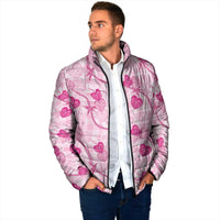 Anthurium Pikake Ti Leaf Palaka Padded Jacket Pink Version