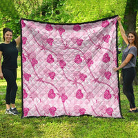 Anthurium Pikake Ti Leaf Palaka Quilt Pink Version