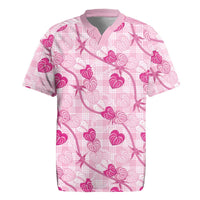 Anthurium Pikake Ti Leaf Palaka Rugby Jersey Pink Version