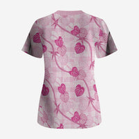 Anthurium Pikake Ti Leaf Palaka Scrub Top Pink Version