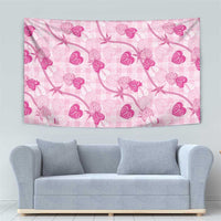 Anthurium Pikake Ti Leaf Palaka Tapestry Pink Version