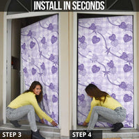 Anthurium Pikake Ti Leaf Palaka Door Cover Purple Version