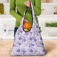 Anthurium Pikake Ti Leaf Palaka Grocery Bag Purple Version