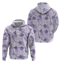 Anthurium Pikake Ti Leaf Palaka Hoodie Purple Version