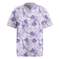 Anthurium Pikake Ti Leaf Palaka Rugby Jersey Purple Version