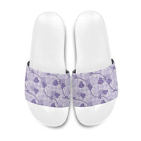 Anthurium Pikake Ti Leaf Palaka Slide Sandals Purple Version