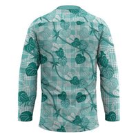 Anthurium Pikake Ti Leaf Palaka Hockey Jersey Turquoise Version