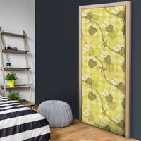 Anthurium Pikake Ti Leaf Palaka Door Cover Yellow Version