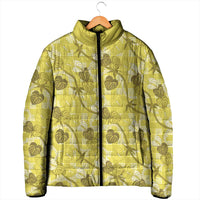 Anthurium Pikake Ti Leaf Palaka Padded Jacket Yellow Version