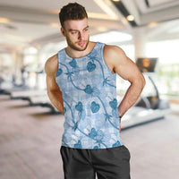 Anthurium Pikake Ti Leaf Palaka Men Tank Top Blue Version
