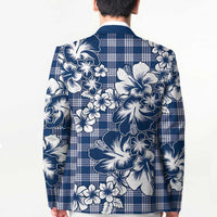 Hibiscus Pakala Cobalt Blue Royal Blazer Tropical Floral Stylized - Polynesian Pride