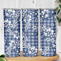 Hibiscus Pakala Cobalt Blue Royal Skinny Tumbler Tropical Floral Stylized - Polynesian Pride