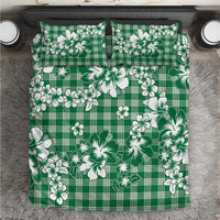 Hibiscus Pakala Emerald Green Bedding Set Tropical Floral Stylized - Polynesian Pride