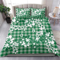 Hibiscus Pakala Emerald Green Bedding Set Tropical Floral Stylized - Polynesian Pride