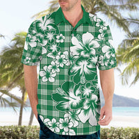 Hibiscus Pakala Emerald Green Hawaiian Shirt Tropical Floral Stylized - Polynesian Pride