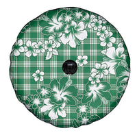 Hibiscus Pakala Emerald Green Spare Tire Cover Tropical Floral Stylized - Polynesian Pride