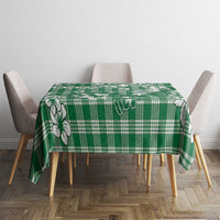 Hibiscus Pakala Emerald Green Tablecloth Tropical Floral Stylized - Polynesian Pride