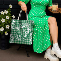 Hibiscus Pakala Emerald Green Tote Bag Tropical Floral Stylized - Polynesian Pride