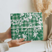 Hibiscus Pakala Emerald Green Wrapping Paper Tropical Floral Stylized - Polynesian Pride