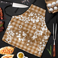 Hibiscus Pakala Bronze Brown Apron Tropical Floral Stylized - Polynesian Pride