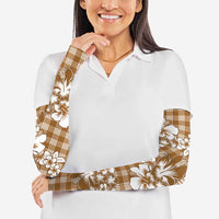 Hibiscus Pakala Bronze Brown Arm Sleeves Tropical Floral Stylized - Polynesian Pride