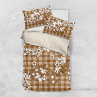Hibiscus Pakala Bronze Brown Bedding Set Tropical Floral Stylized - Polynesian Pride