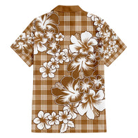Hibiscus Pakala Bronze Brown Hawaiian Shirt Tropical Floral Stylized - Polynesian Pride