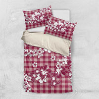 Hibiscus Pakala Royal Magenta Bedding Set Tropical Floral Stylized - Polynesian Pride