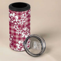 Hibiscus Pakala Royal Magenta 4 in 1 Can Cooler Tumbler Tropical Floral Stylized - Polynesian Pride