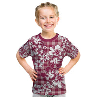 Hibiscus Pakala Royal Magenta Kid T Shirt Tropical Floral Stylized - Polynesian Pride