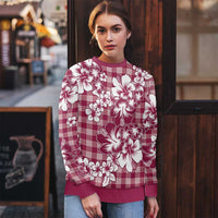 Hibiscus Pakala Royal Magenta Ugly Christmas Sweater Tropical Floral Stylized - Polynesian Pride