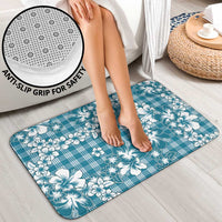 Hibiscus Pakala Ocean Depths Blue Bathroom Set Tropical Floral Stylized - Polynesian Pride