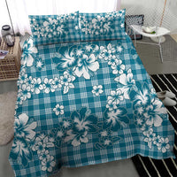 Hibiscus Pakala Ocean Depths Blue Bedding Set Tropical Floral Stylized - Polynesian Pride