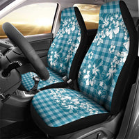 Hibiscus Pakala Ocean Depths Blue Car Seat Cover Tropical Floral Stylized LT01 - Polynesian Pride