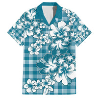Hibiscus Pakala Ocean Depths Blue Hawaiian Shirt Tropical Floral Stylized - Polynesian Pride