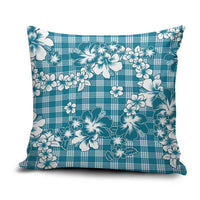 Hibiscus Pakala Ocean Depths Blue Pillow Cover Tropical Floral Stylized - Polynesian Pride