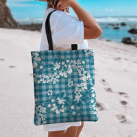 Hibiscus Pakala Ocean Depths Blue Tote Bag Tropical Floral Stylized - Polynesian Pride