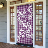 Hibiscus Pakala Sweetie Purple Door Cover Tropical Floral Stylized - Polynesian Pride