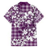 Hibiscus Pakala Sweetie Purple Family Matching Tank Maxi Dress and Hawaiian Shirt Tropical Floral Stylized - Polynesian Pride