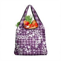Hibiscus Pakala Sweetie Purple Grocery Bag Tropical Floral Stylized - Polynesian Pride