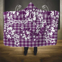 Hibiscus Pakala Sweetie Purple Hooded Blanket Tropical Floral Stylized - Polynesian Pride