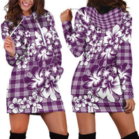 Hibiscus Pakala Sweetie Purple Hoodie Dress Tropical Floral Stylized - Polynesian Pride