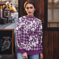 Hibiscus Pakala Sweetie Purple Ugly Christmas Sweater Tropical Floral Stylized - Polynesian Pride