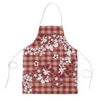 Hibiscus Pakala Fantasy Red Apron Tropical Floral Stylized - Polynesian Pride