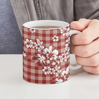 Hibiscus Pakala Fantasy Red Ceramic Mug Tropical Floral Stylized - Polynesian Pride